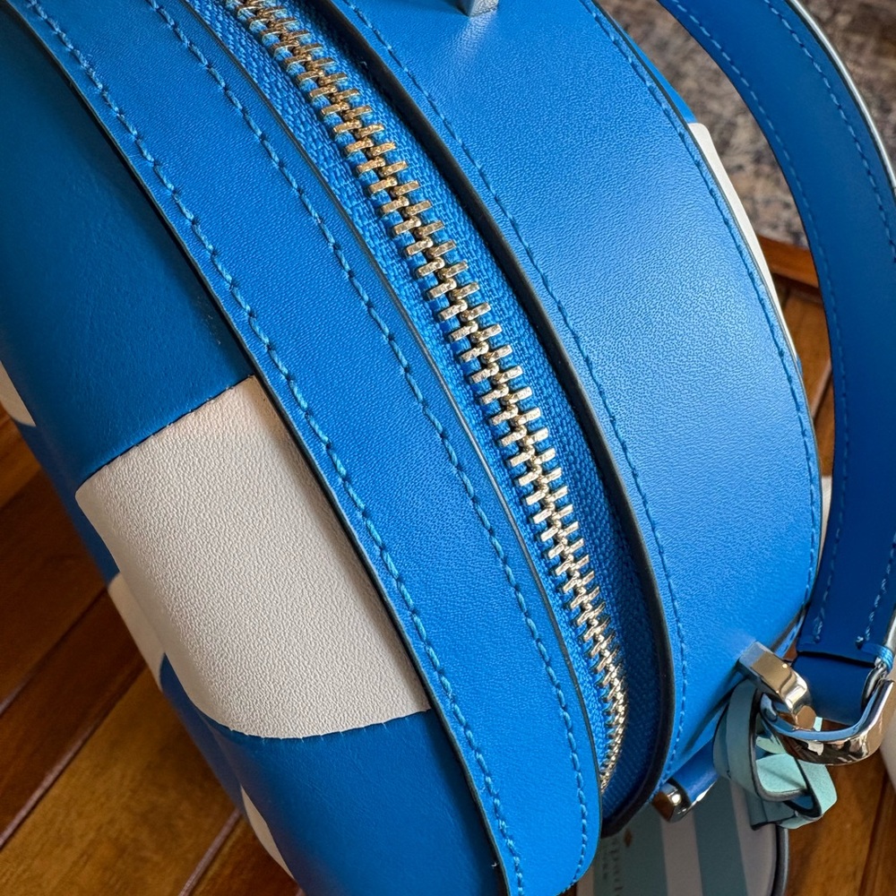Kate Spade Splash Pool Float Crossbody Blue White Multi  Coin Purse Set Novelty - Picture 7 of 16